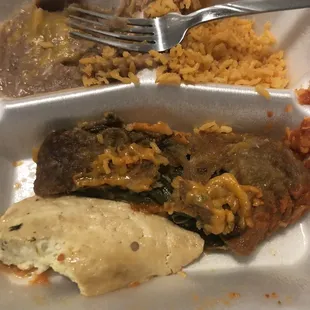 Relleno with the cheese taken out (looks like a chicken breast)