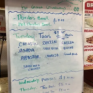 Current as of April 2024 specials