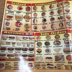 Menu for Maria's Taco Shop