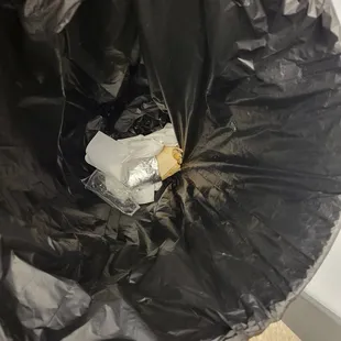 Straight in the garbage.