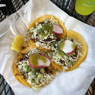 3 TACOS COMBO (carne asada) Lime Jarrito