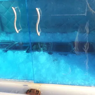 Protection for the salsa bar from the elements.