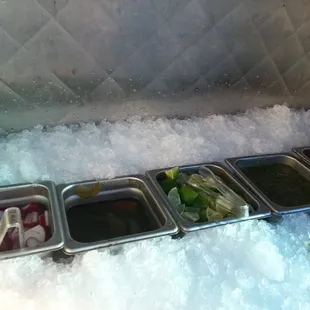 What kind of awesome taco truck do you have to be to have your own salsa bar?!