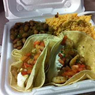 Shrimp Taco Dinner Plate