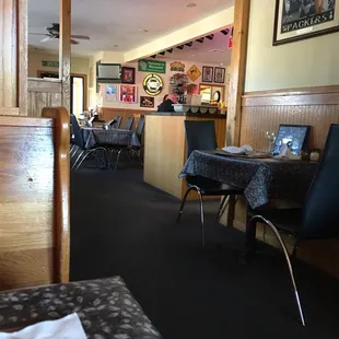 View into bar and order station.