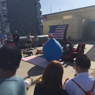 The dude who put himself in a giant balloon. It was very strange. Lol