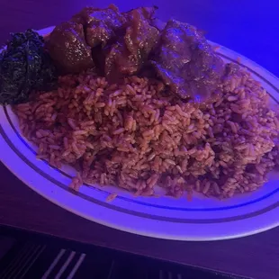 Jollof rice with beef