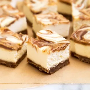 a variety of desserts