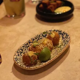 a plate of food on a table