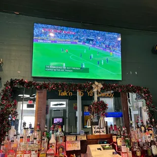 Big screens to watch the game