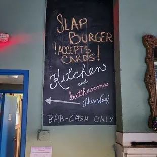 Chalkboard inside