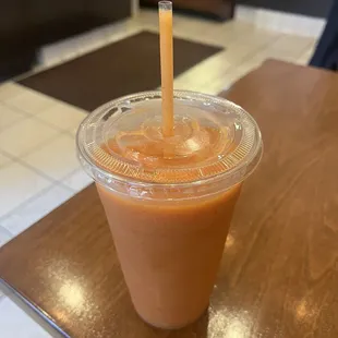 Peach, mango, smoothie