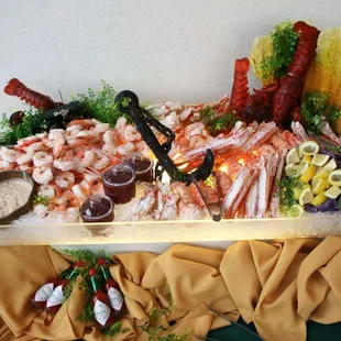 a seafood buffet