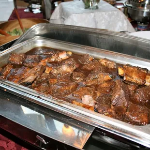 a tray of meat