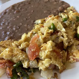 Huevos Mexicana, very tasty, the jalapeño had a kick