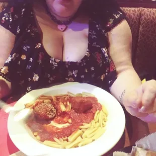 The meatballs are big and really good.