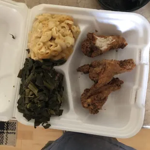 The plate excluding the corn bread, use ya imagination.