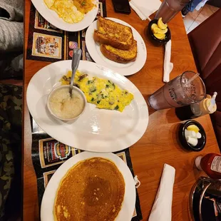 1 Golden Brown Pancake, Marietta Diner Breakfast Special (French Toast), &amp; Veggie Omelette with Cheese