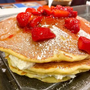 Strawberry Cheesecake Pancakes