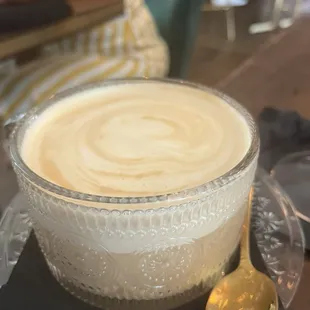 Salted caramel cappuccino with oat milk