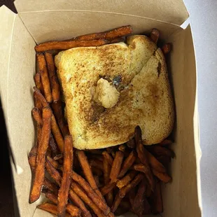 Chicken Pesto Panini, Sweet Potato Friessweet