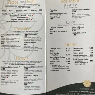 Menu (11/2022)