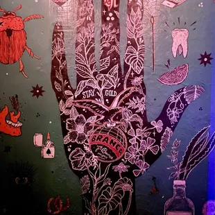 Intriguing wall art throughout the establishment