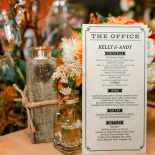 personalized cocktail menu