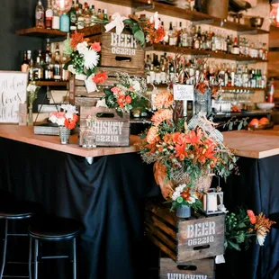 The bar for our reception