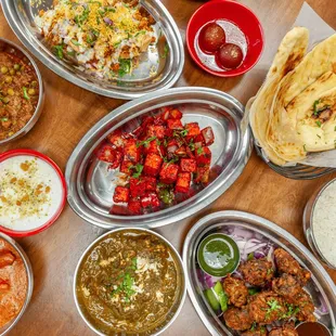 a variety of dishes