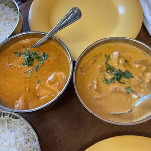 Butter Chicken and Chicken Tikka Masala