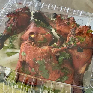 Chicken tandoori was decent.