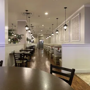the dining area of the restaurant