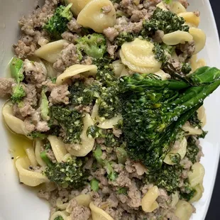 Italian sausage and broccoli pasta