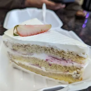 Mocha Tres Leches cake slice