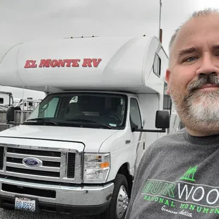 Me and the RV at the Marin RV Park