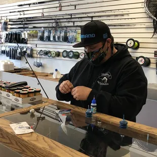 Amazing Matt upgrading my fishing pole