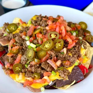 Ground beef nachos