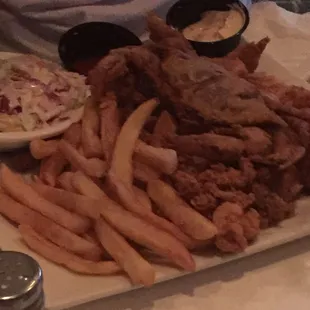 Soft Shell Crab and seafood platter