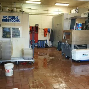 Bare-bones interior, looks clean though