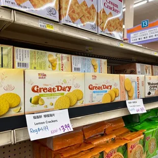 a variety of cookies on display