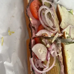 a cut in half sandwich