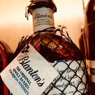 Blanton&apos;s single barrel bourbon whiskey.