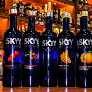 Skyy vodka in flavors editions too.