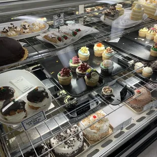 a variety of cakes and pastries