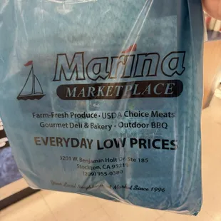 New blue bag, nice!