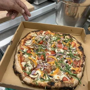 pizza, food