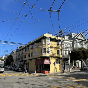 a view of a city street