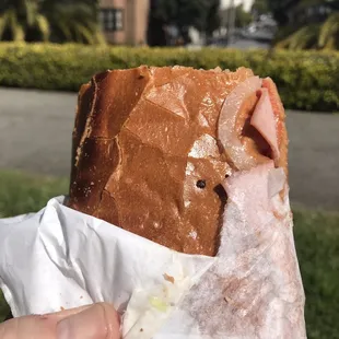 Bread is soft with a nice crispy crust