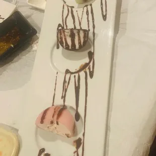 117. Mochi Ice Cream Love these mochis so much, the chocolate one is crispy outside but creamy inside very interesting.